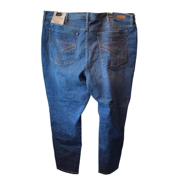 Seven7 Lane Bryant Limited Edition Skinny Jeans Rainbow Embroidery Size 28 NEW - Picture 3 of 8